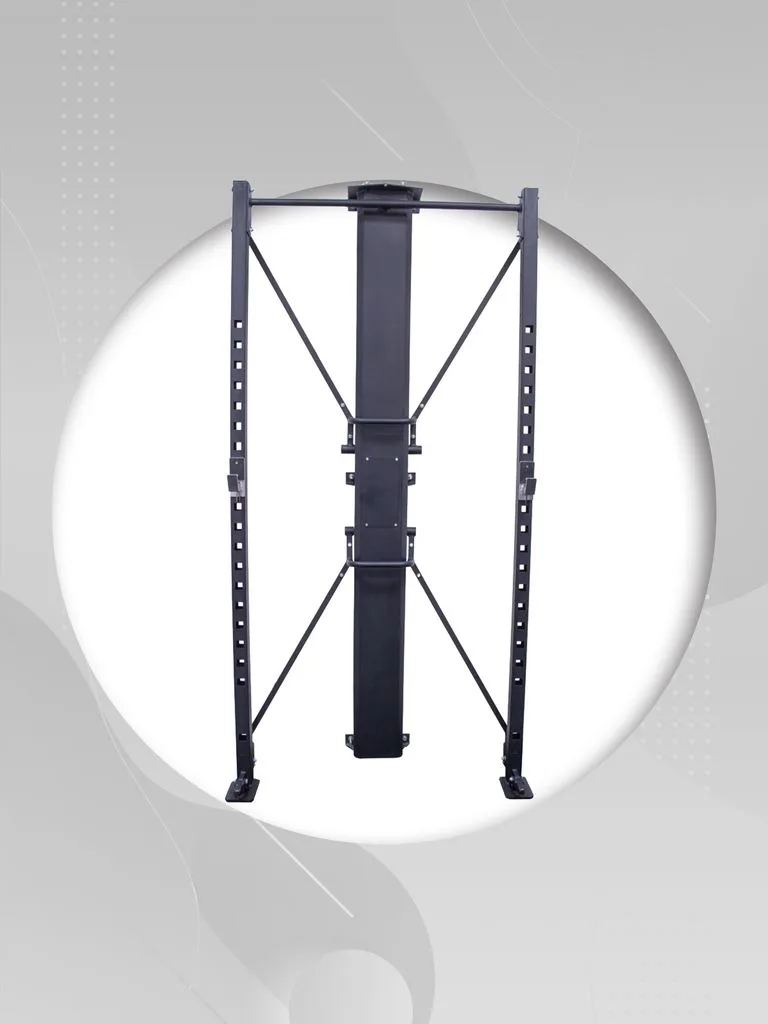 Gympro Foldable Wall Squat Rack + Utility Bench + Olympic Disc with Barbell