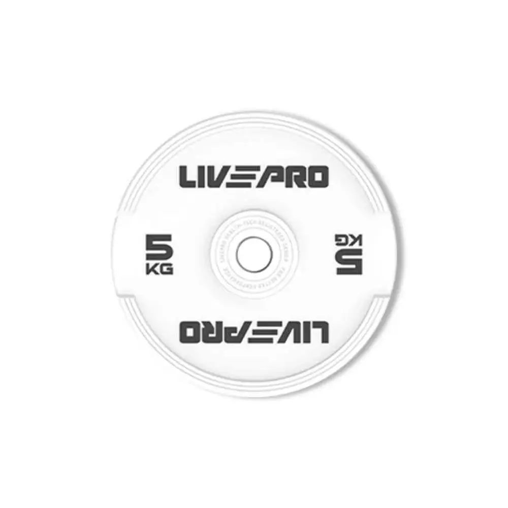 Livepro Elite Colored Rubber Bumper Plates, 10 Kg