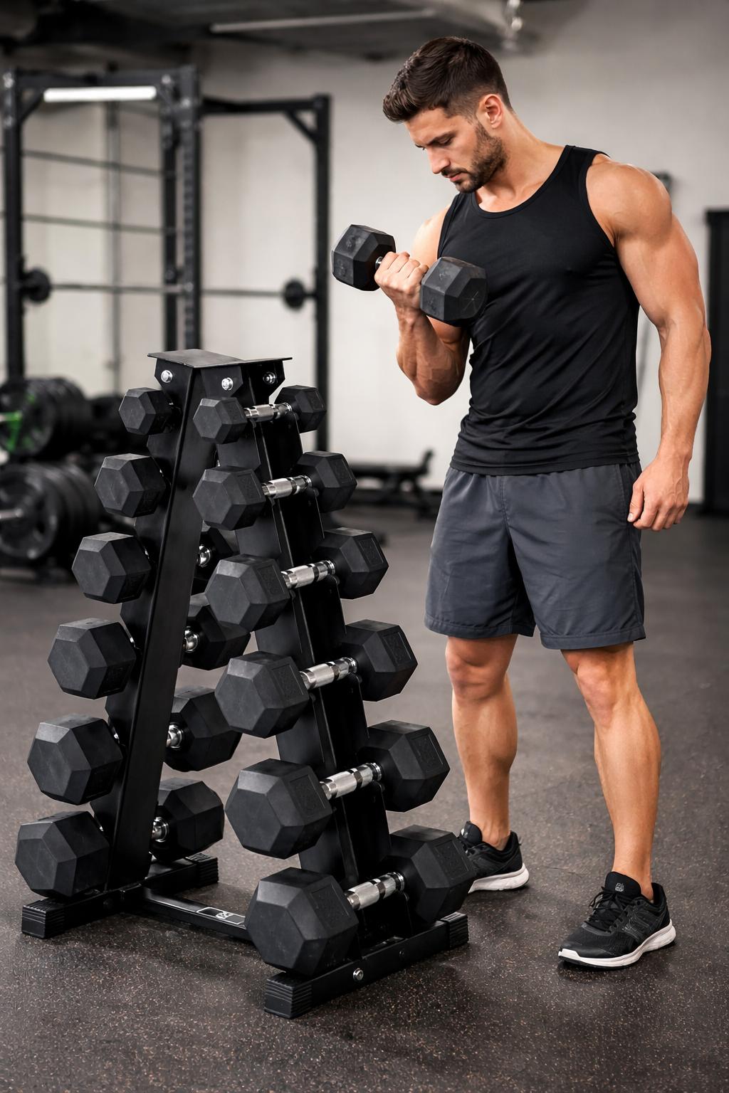 Miracle Hex Dumbbell Set With Dumbbell Rack 2.5Kg To 15Kg