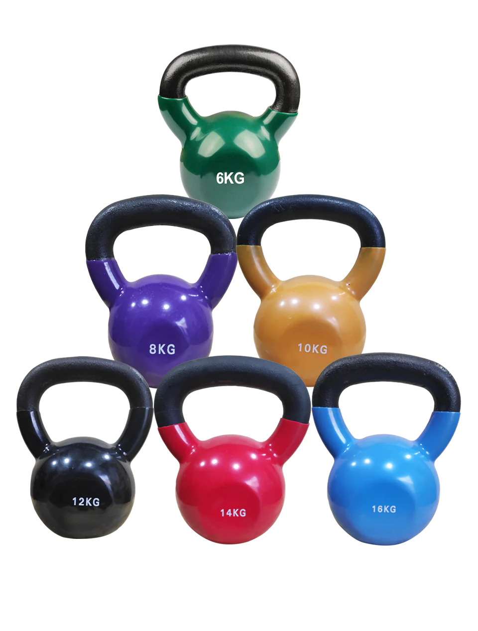 Miracle Fitness Vinyl Coated Kettlebell 4 KG to 16 KG