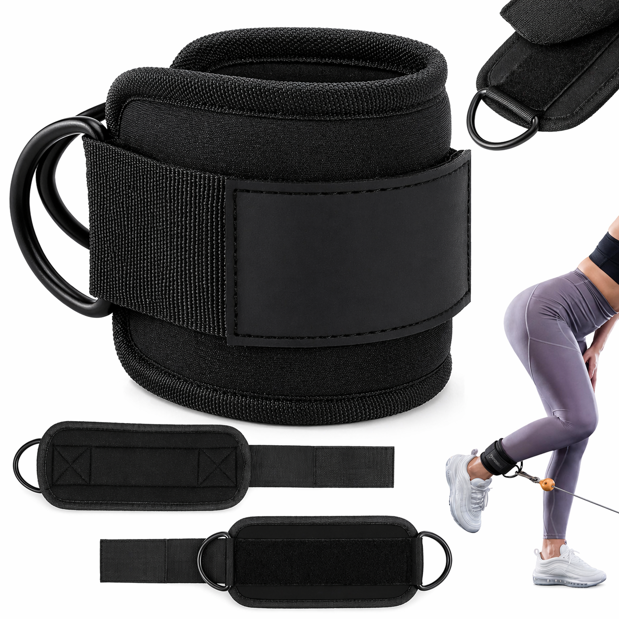 Miracle Fitness Ankle Strap for Cable Machine-One Size Fit