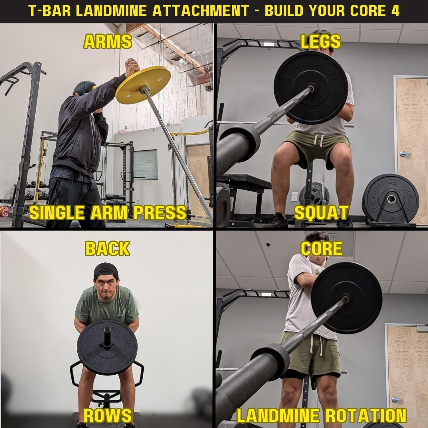Landmine Attachment for Barbell T-Bar Row Platform