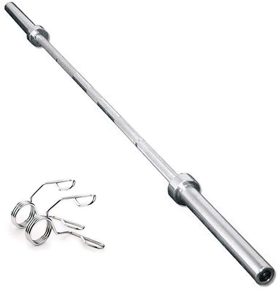 Miracle Fitness 6 ft Olympic Bar with Tri Grip Olympic Plates Set | 60 Kg Set