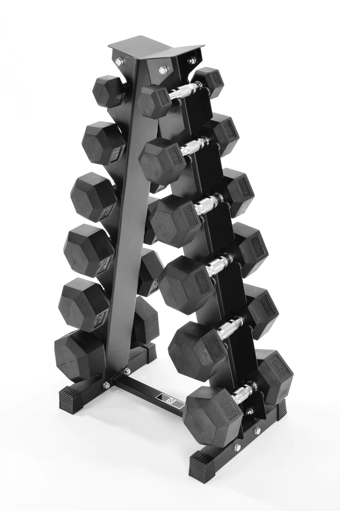 Miracle Fitness Hex Dumbbell set with Bench Press