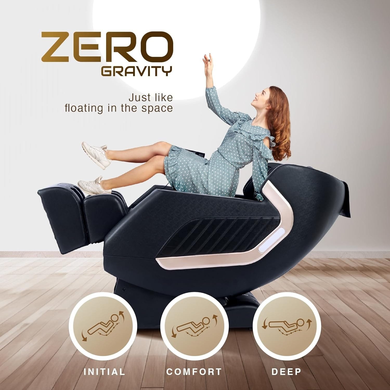 Miracle Fitness Deluxe Plus Full Body Massage Chair Zero Gravity LCD Display
