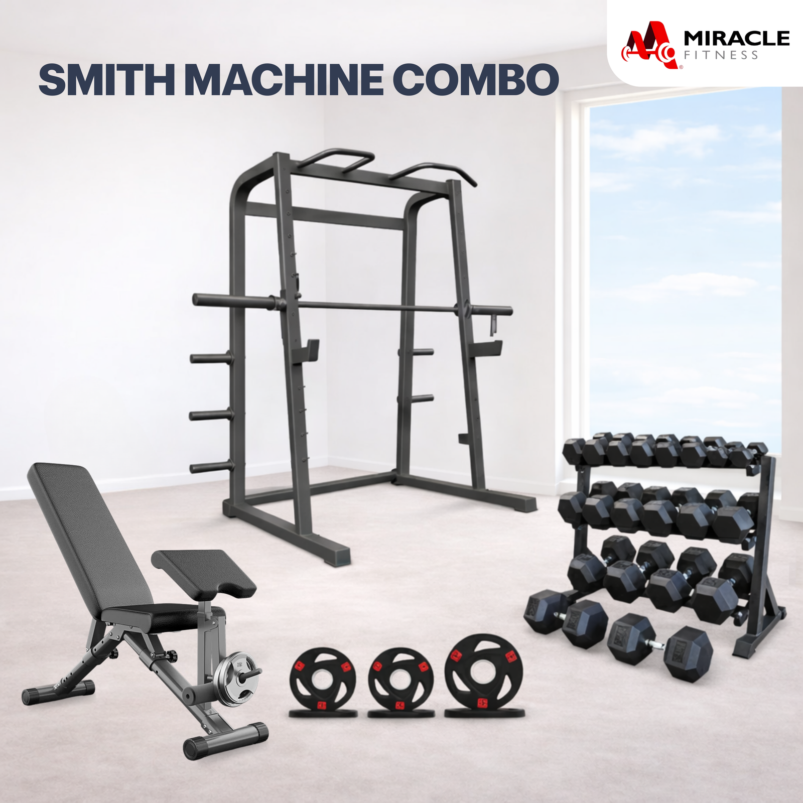 Smith Machine Home Gym Trainer Combo Set