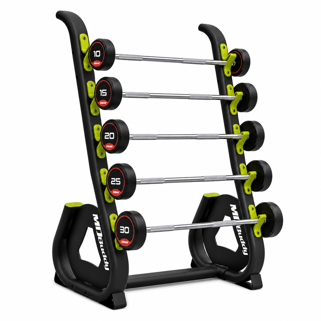 Jordan Fitness Straight Barbells 10KG to 30KG Set with Rack UK