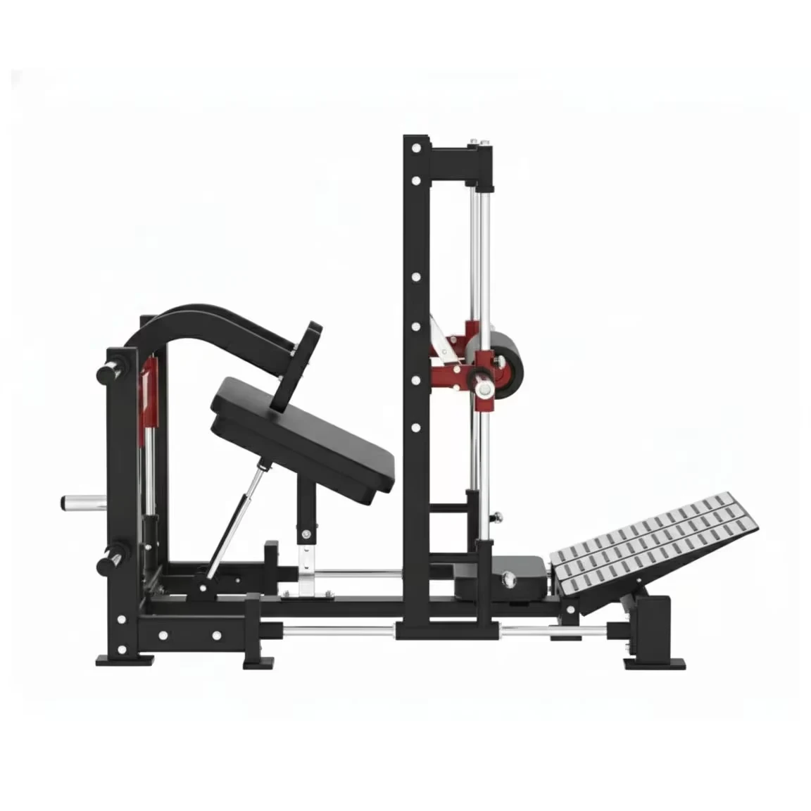 YORK 3D Hip Thrust Machine Commercial Grade Hip & Glute Strength Trainer- Mp-8148 Black/Red