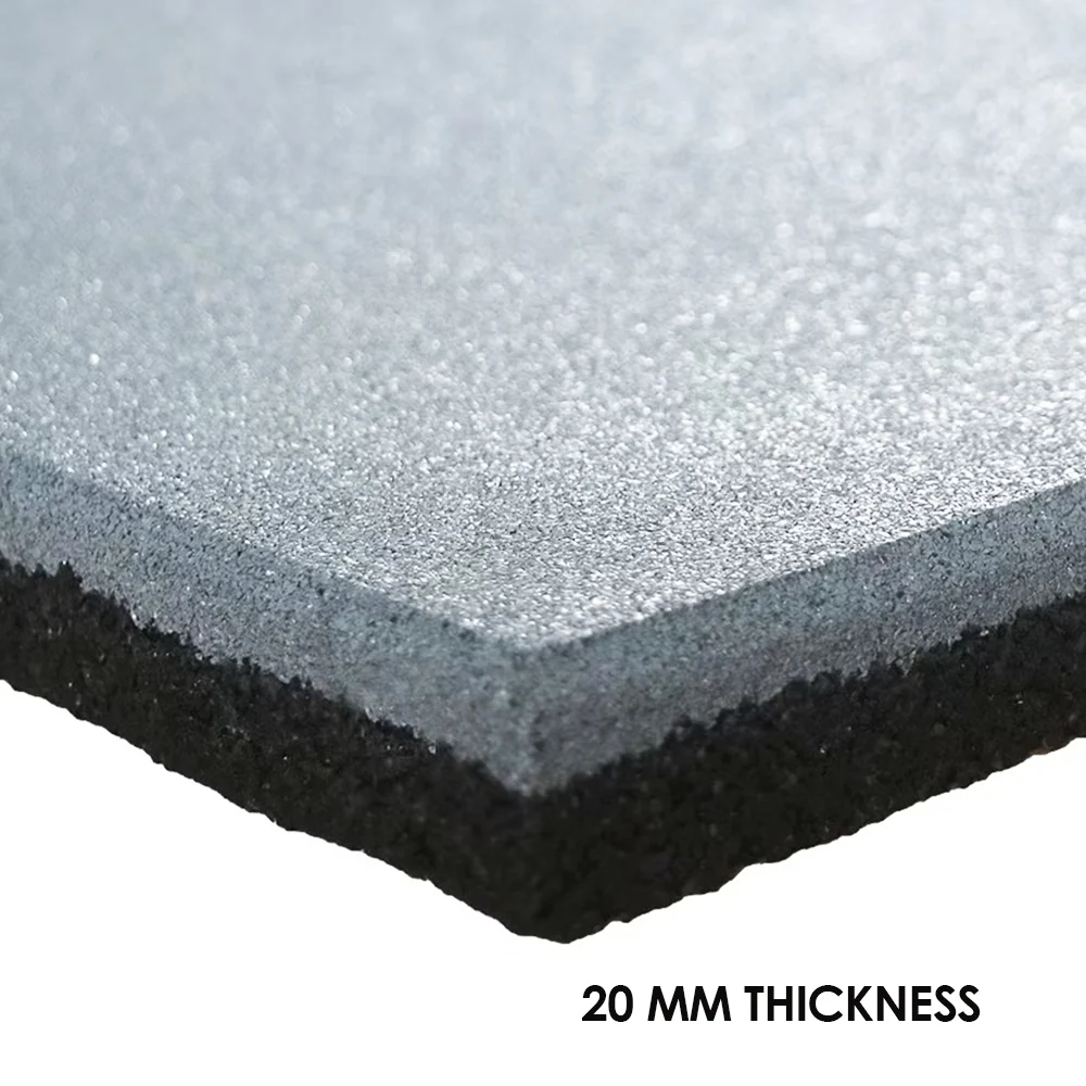 Body Strong Heavy-Duty Gym Mat Tile 100 x 100 (cm) - 20 mm Grey