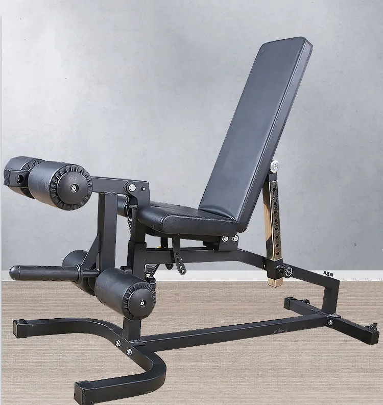 Miracle Fitness Heavy Duty Adjustable Bench with Leg Extension with Leg Curl & Preacher Curl Attachment - Flat/Incline/Decline