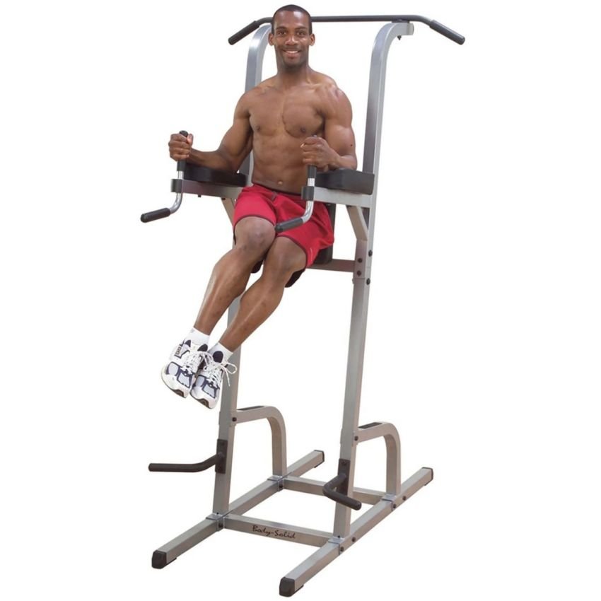 Body Solid GVKR82 Knee Raise Dip Pull Up Power Rack