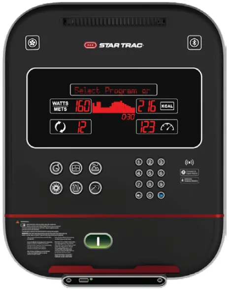 Star Trac 8 Series Upright Bike WithLCD 60BLK