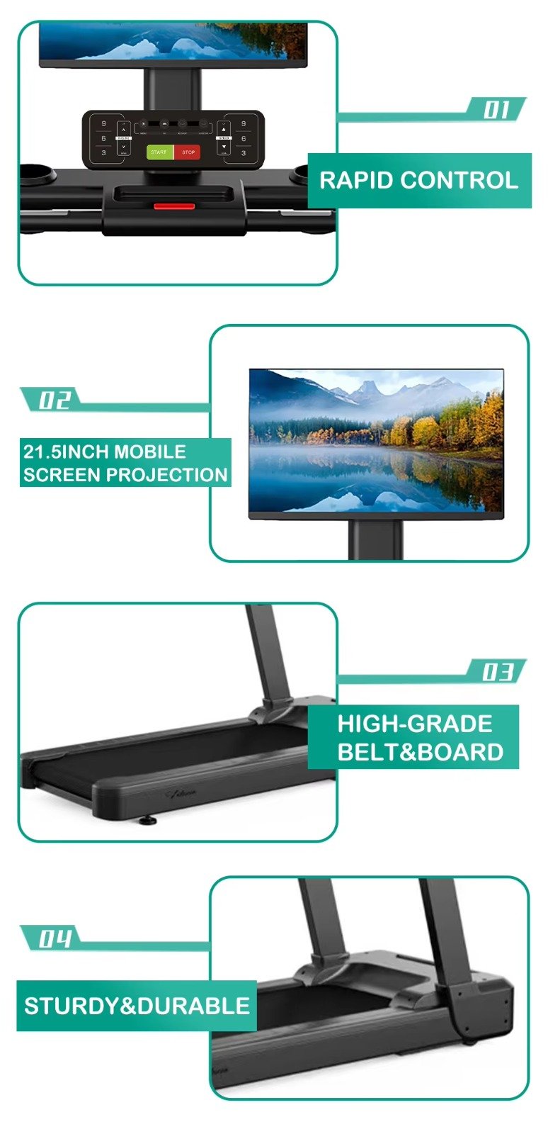 Body Strong Commercial Treadmill Mirror Screen LZX-L30T