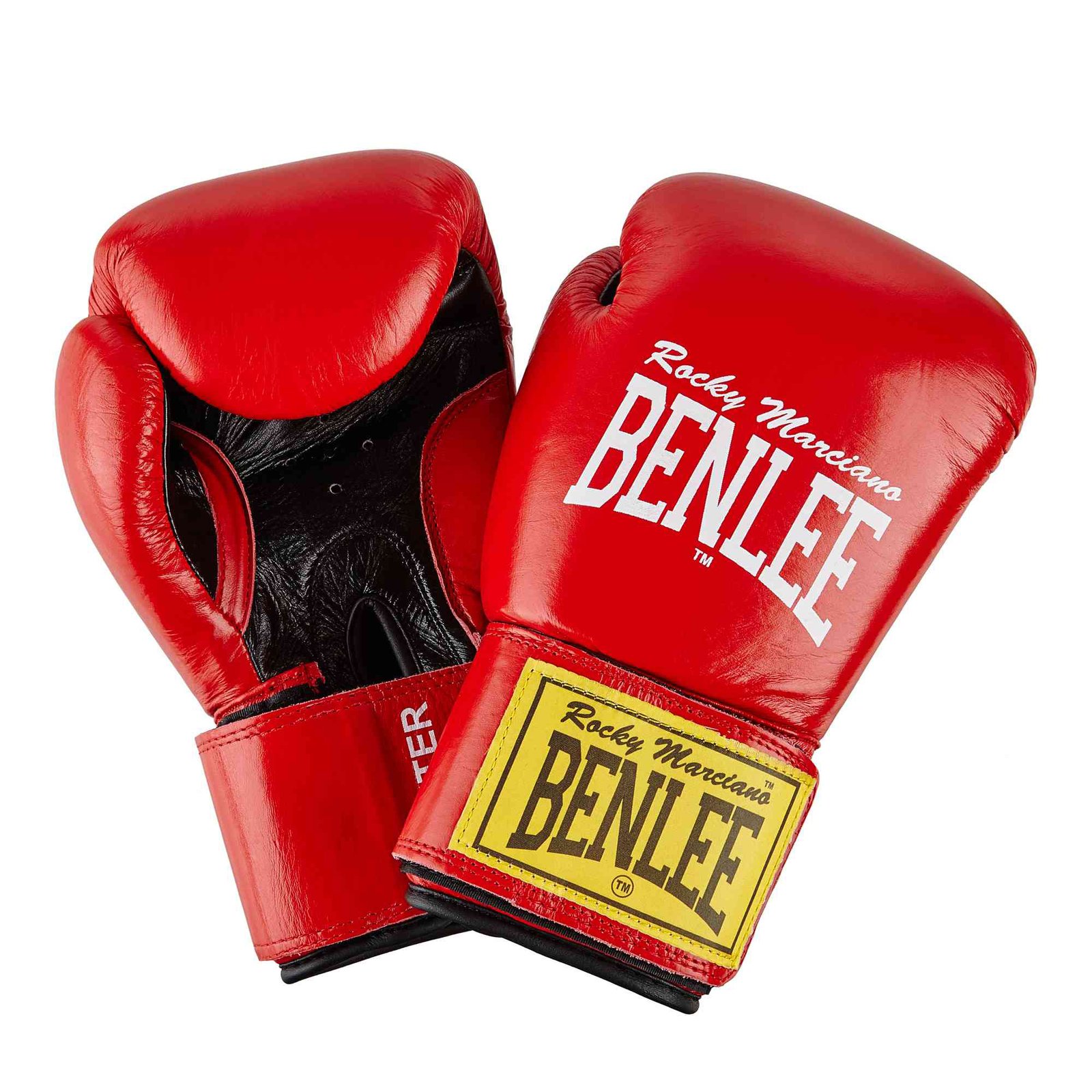 Benlee 14 Oz Fighter Leather Boxing Gloves, Red/Black